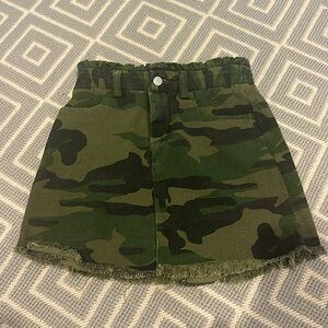 Kids camp mini skirt with fringe